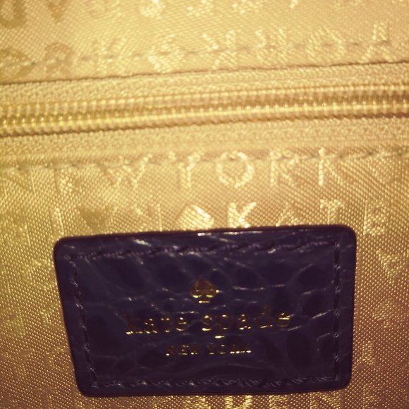 Kate Spade New York Knightsbridge Doris  Embossed Leather Satchel Purse - Picture 11 of 15